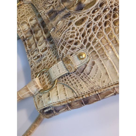 Brahmin Tan Croc-Embossed Shoulder Bag - Picture 8 of 16